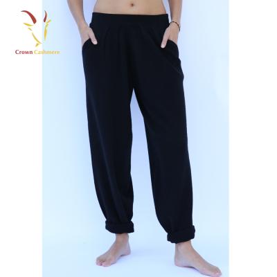 China Anti-pilling Mens Super Luxurious 12gg Cashmere Flat Knitted Pants for sale