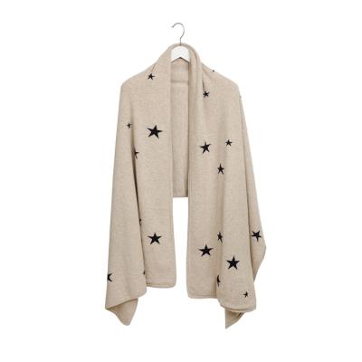 China Anti-pilling Wholesale Women Knitting Cashmere Wrap Star Design Scarf For Winter for sale