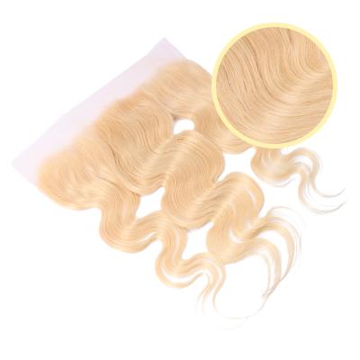 China Wholesale Good Quality Thin Swiss Body Wave 613 Color 13*4 Lace Headband With Transparent Body Wave Film HD Lace Headband for sale