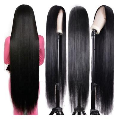 China Wholesale Silky Straight Brazilian Natural Silky Straight Wave 30 40 Inches Ready To Board 100% Virgin Hair Lace Closure Wigs for sale