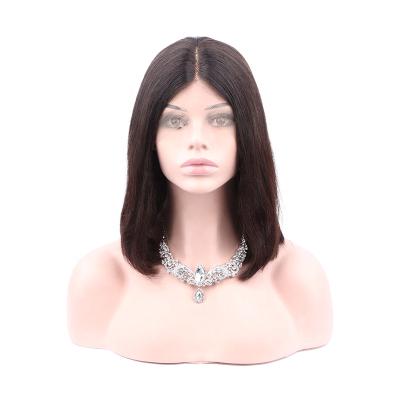 China Wholesale Cheap Natural Straight Pixie Cut Human Hair Wig Machine Made Brazilian Lace Front Short Bob Wigs for sale