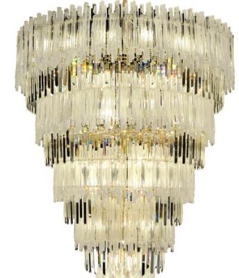 China Large Pendant Lamp Contemporary Modern Gold Villa Hotel Lobby K9 Crystal Pendant Light LED Crystal Light Chandelier for sale