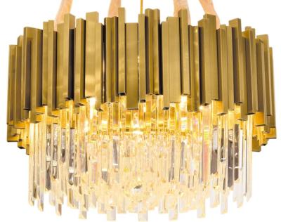 China Wholesale Contemporary Modern Luxury Living Room Crystal Chandelier Hotel Villa Lamp Lighting K9 Crystal Pendant Light For Hotel for sale