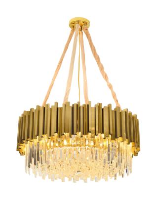 China Bedroom crystal pendant lamp for living room light hotel wholesale modern luxury villa led lamp lighting chandelier gold decoration for sale