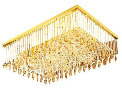 China Modern Traditional Hotel Ceiling Lamp Lighting Hot Selling Living Room Hotel Bed Crystal Flush Room Gold Ceiling Light Decor for sale