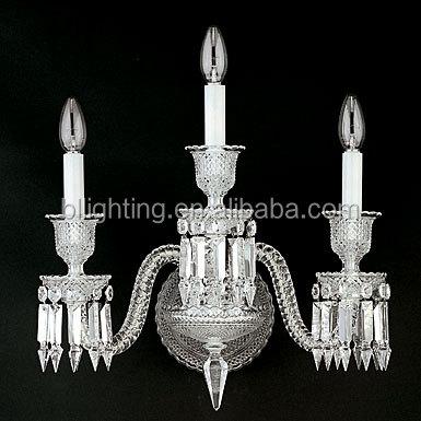 China Baccarat modern style wall lamps Chrome wall light villa decor crystal wall sconces for hot sale wholesale for sale