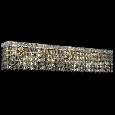 China Decorative Modern Hotel Rectangle Crystal Wall Mounts Sconces for sale