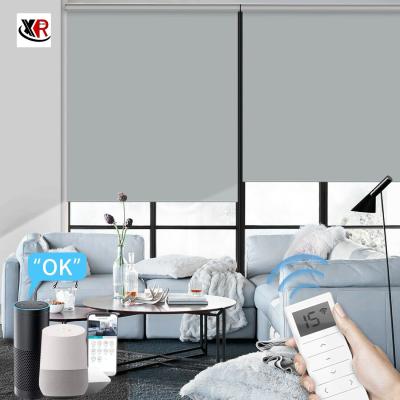 Китай French Window Motorized Roller Blinds Narrow Blade Horizontal Pattern продается