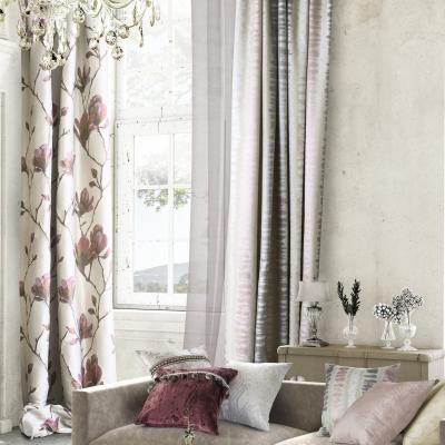 Cina Xirui Modern Yulan Yarn Dyed Jacquard Curtain Fabric Finished Product For Living Room in vendita