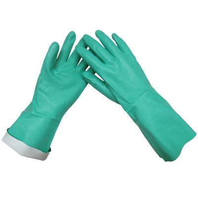 China Bulk Industrial Gloves Nitrile Gloves Ambidextrous Washing Green Rubber Products for sale