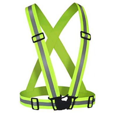 China Fluorescent Green High Visibility Safety Vest Safety Reflective Reflective Belt for sale