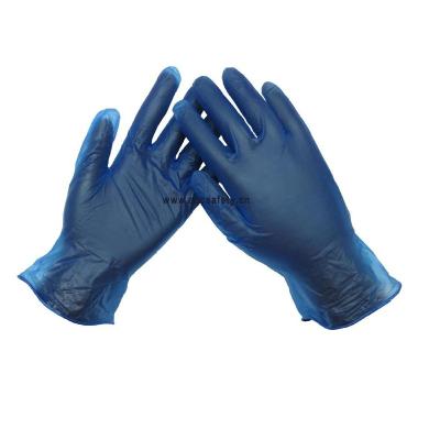 China Examination or Daily Use Prevent Bacterial 100pcs Each Blue Disposable Gloves Box Vinyl Examination Gloves for sale