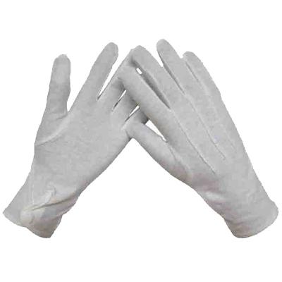 China No Dots Plastic Buttons Coupling White Work Gloves for sale