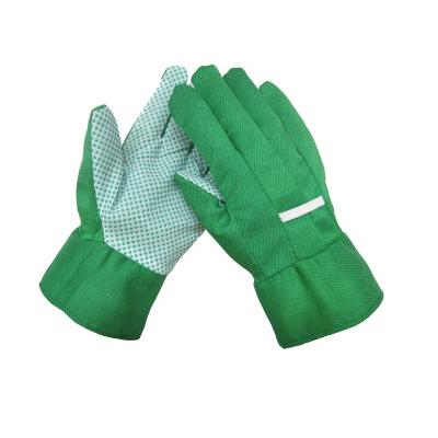 China Dots Cotton Prints PVC Dotted Household Garden Safety Gloves for sale