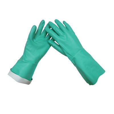 China Long Cuff Water Proof Nitrile Chemical Resistant Gloves For Chemical Industry With Low MOQ EN388 EN4204101 EN374-2 for sale