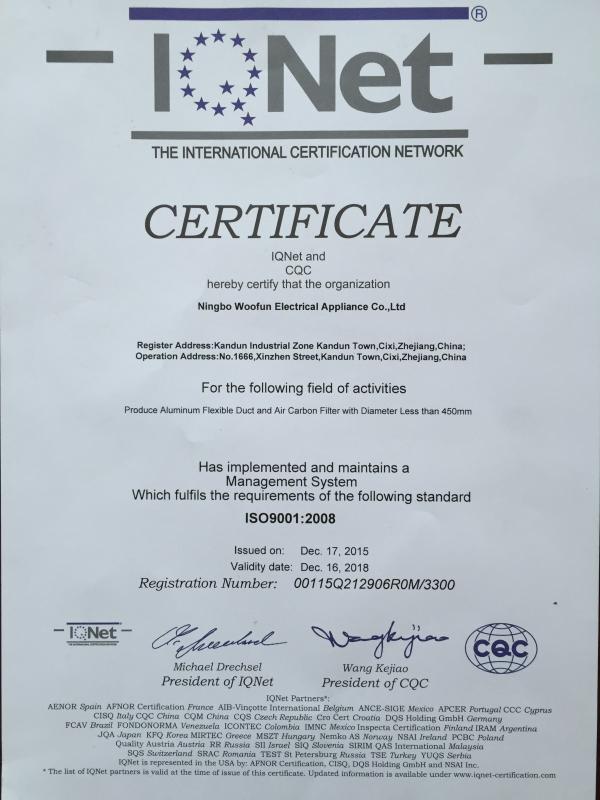 The international certification network - NINGBO WOOFUN ELECTRICAL APPLIANCE CO.,LTD