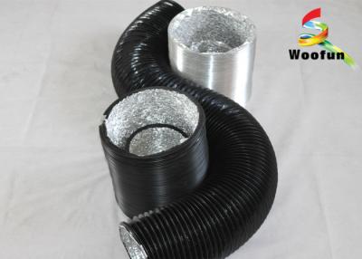 China Flame Retardant Round Flexible Duct , Composite PVC Aluminum Flexible Vent Hose for sale