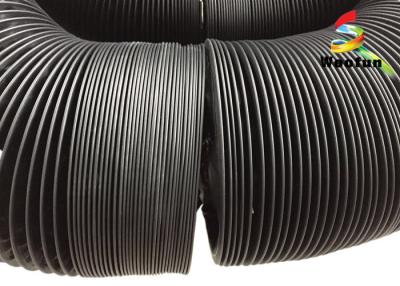 China PVC 12 Inch Fire Retardant Flexible Duct Round Black With Aluminum Foil for sale