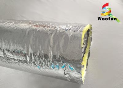 China Air Ventilation Flexible HVAC Duct Insulation Wrap Aluminum Foil With Glass Wool for sale