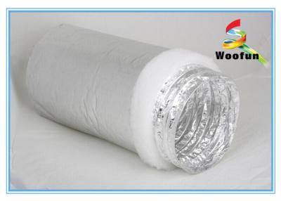 China Aluminium Flexible Ventilation Air Duct Insulation Wrap Acoustic Insulated With Yellow Fiberglass for sale