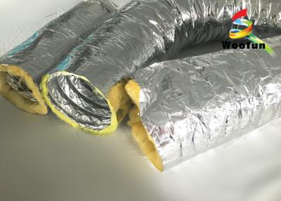 China HVAC op hoge temperatuur 14 Duim Flex het Verwarmen Aluminiumfolie van de de Omslag Enige Laag van de Buisisolatie Te koop