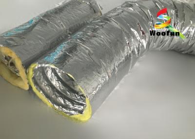 China Round 10 Inch HVAC Duct Insulation Wrap , Aluminum Foil Insulated Ventilation Metal Duct Insulation Wrap for sale