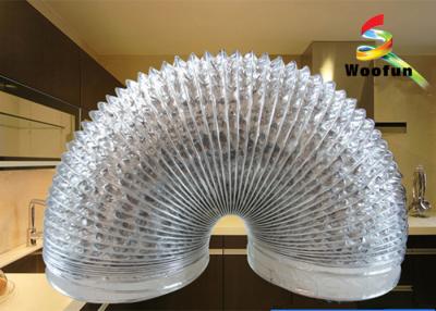 China HVAC customized length and size flexible silver aluminum foil duct for sale