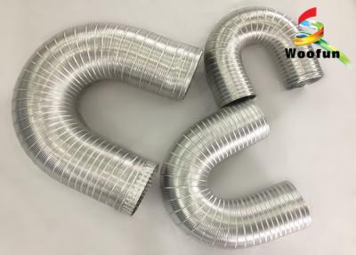 China Tubo de aluminio semi rígido flexible incombustible del conducto del sistema de ventilación en venta