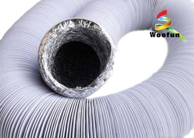 China Schwarzweiss-Feuer veranschlagte flexible Kanalisierung, rundes PVC-/Aluminiumfolie-Mähdrescher-Rohr zu verkaufen