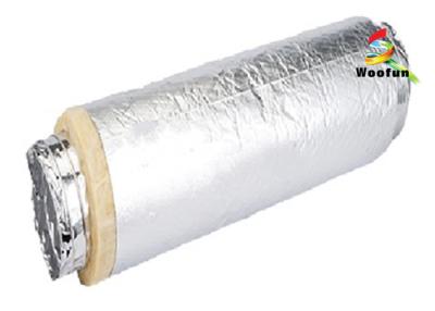 China Air conditioning Fiberglass 25mm or 30mm Insulation Aluminum Foil Flexible Duct for sale