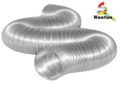 China Compressed Semi Rigid Aluminum Duct for Industrial HVAC Systems , 150mm Aluminium Flexible Ducting for sale