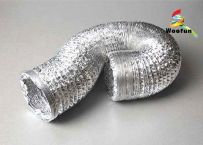 China Flame Resistant Single or Double Layer Aluminum Flexible Duct for HVAC Systems for sale