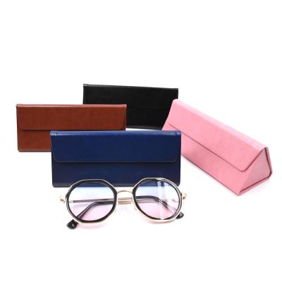 China Glasses Packing Custom Logo Reading Glass Case Folding Eyeglass Triangle Sunglasses Hard Case for sale