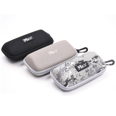 China Eyewear glasses wholesale high quality EVA zipper sunglasses storage case with plastic key chain for sale