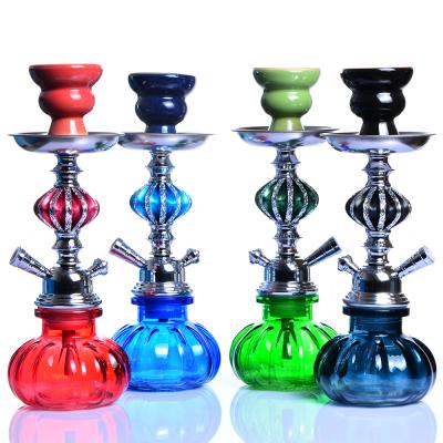 China Portable Fruit Pumpkin Hookah Shisha Hose Hookah Set With Ceramic Tongs Chicha Sheesha Bowl Leather Hose Metal Charcoal Narguile for sale