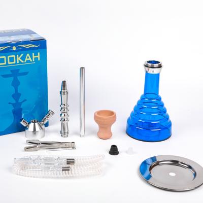 China Hot Selling Portable Custom Single Tube Hookah Aluminum Acrylic Transparent Hookah for sale