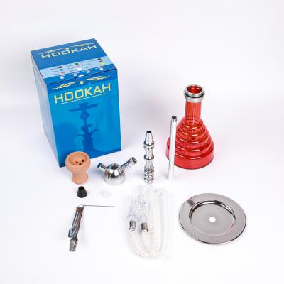 China Factory Direct Selling Portable Single Tube Transparent Travel Portable Acrylic Hookah Hookah Container for sale