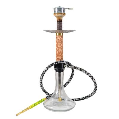 China Large Egption Wooden Glass Aluminum Arabic Hookah for sale