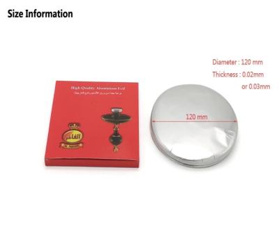 China 50 Pcs/Pack 0.02&0.03mm Foil With Special Hole Shisha Aluminum Foil for sale