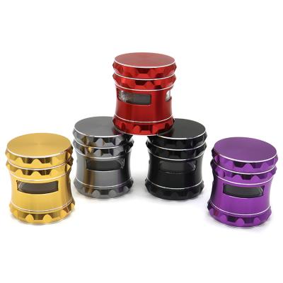 China 63MM 3 Hole 4PARTS Aluminum Portable Herb Grinders for sale