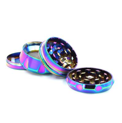 China Zink alloy 63mm drum 4parts shape zink alloy herb spice grinders for sale