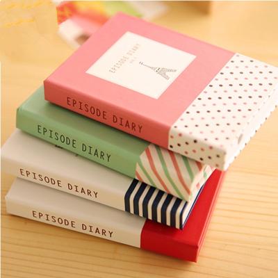 China Can Tear Korean Creative Hardcover Book Combine Notepad Stationery Diary Notebook School Supplies With Pen for sale