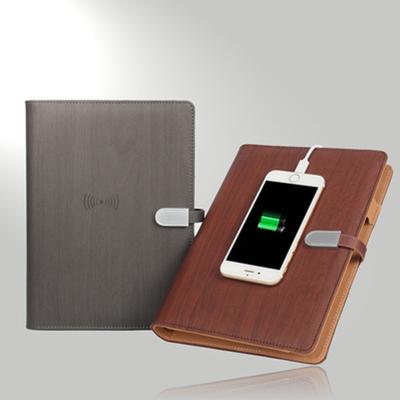 China Custom LOGO wireless charging 8000 mah cpu power charging pad leather bank radio for sale