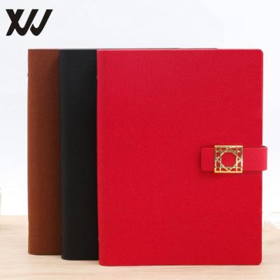 China High End Leather Hard Cover Notebook Business Promotional Notebook With Magnetic Buckle for sale