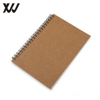 China A5/A6 Blank Paper Spiral Journal Kraft Paper Spiral Notebook Notebook With Blank Pages for sale