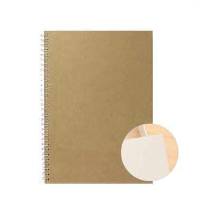 China Stationery Cover Notebook Coil Hard Blank Spiral/Lined/Square/Lattice Pages College Booklet Wrapping Paper Notebook for sale