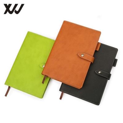 China Leather Paperback 2018 Planner Soft Cover Notebook A5 Planner Organizer with Button for sale