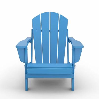 China Modern Outdoor Garden Beach Chair Adirondack Material HDPE Foldable Plastic Wooden Chairs for sale