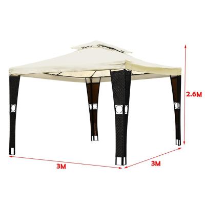 China New Design Iron Material POLY Sun Protection Gazebo Pergola For Outdoor for sale