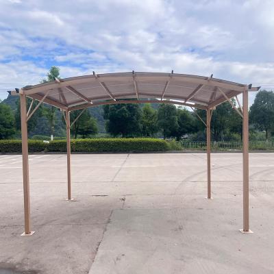 China PVC 10' x8 Steel Metal PCB Sun Shield Canopy Gazebo Waterproof Pergola For Outdoor Living And BBQ Party for sale